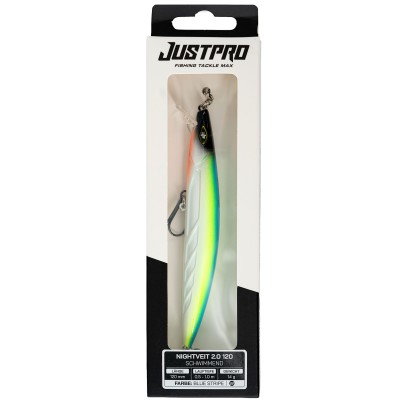 JustPro Nightveit 2.0 120 - Zanderwobbler Blue Stripe - 12cm - 14g - 1 Stück