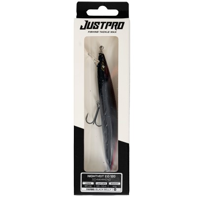 JustPro Nightveit 2.0 120 - Zanderwobbler Black Belly - 12cm - 14g - 1 Stück