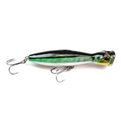 Viper Pro Scary Popp 10,00cm Silver Green Minnow, 10cm - Silver Green Minnow - 18g - 1Stück