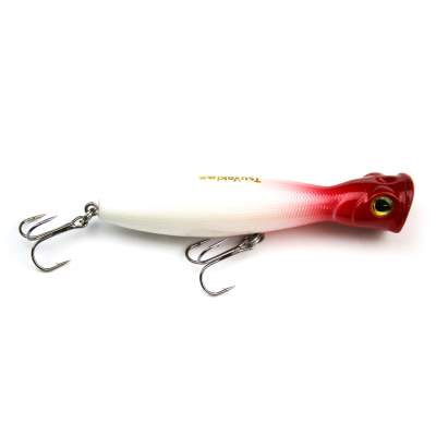 Viper Pro Scary Popp 10,00cm White Bloody Towater Popper 10cm - White Bloody - 18g - 1Stück