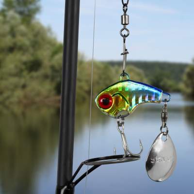 Senshu Tetracup Jig Spinner 16g - blau /silber - 65mm - Hakengröße 6