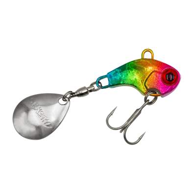 Senshu Tetracup Jig Spinner 10g - pink/gelb/blau - 65mm - Hakengröße 6