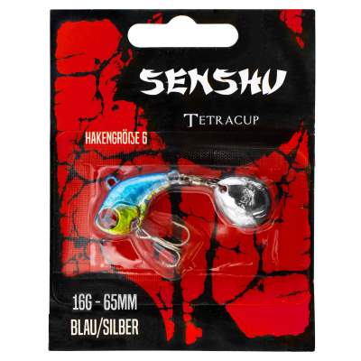 Senshu Tetracup Jig Spinner 16g - blau /silber - 65mm - Hakengröße 6