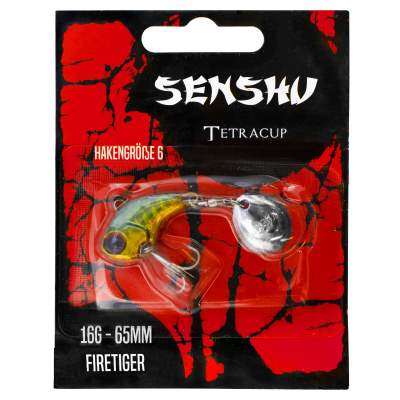 Senshu Tetracup Jig Spinner 16g - firetiger - 65mm - Hakengröße 6