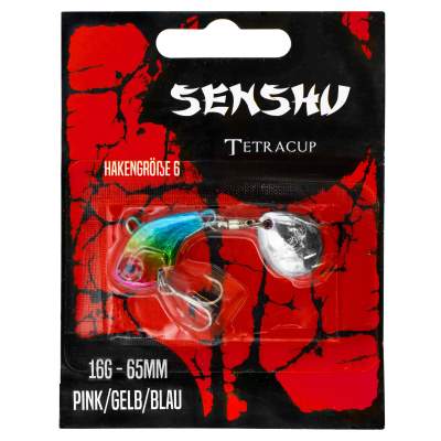 Senshu Tetracup, 16g - pink/gelb/blau - 65mm - Hakengröße 6