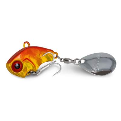 Senshu Tetracup Jig Spinner 21g - orange/gold - 65mm - Hakengröße 6