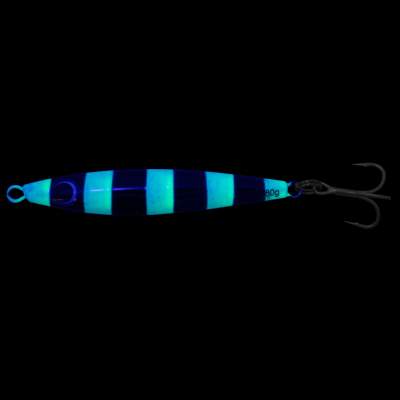 Team Deep Sea Super Glow High Tech Pilker, 80g - Rot Stripes/Glow - 1 Stück