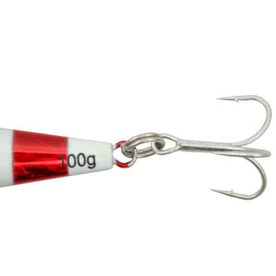 Team Deep Sea Super Glow High Tech Pilker, 100g - Rot Stripes/Glow - 1 Stück