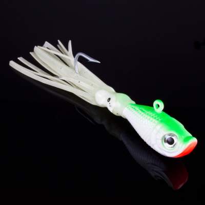 Team Deep Sea Flatter Jig 28g 2/0 green yellow,