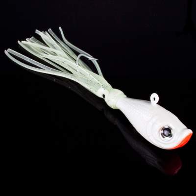 Team Deep Sea Flatter Jig Pilker, 85g - Pearl White - 1 Stück