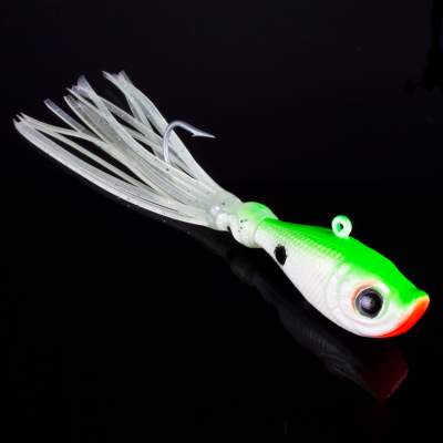 Team Deep Sea Flatter Jig Pilker 85g - Green Yellow - 1 Stück