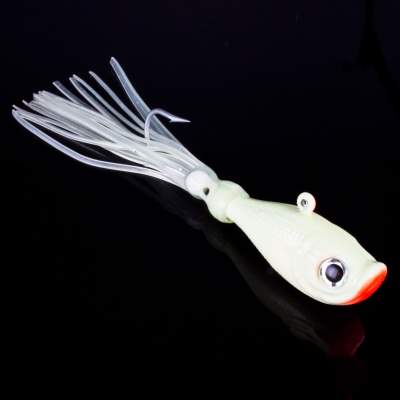 Team Deep Sea Flatter Jig Pilker 85g - Glow - 1 Stück