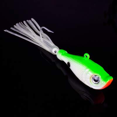 Team Deep Sea Flatter Jig Pilker 140g - Green Yellow - 1 Stück