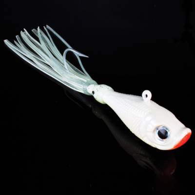 Team Deep Sea Flatter Jig Pilker 180g - Pearl White - 1 Stück