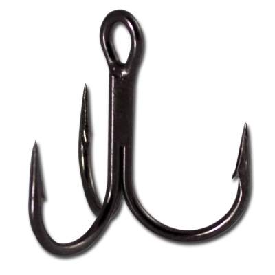 VMC 8651 BN Round Treble X-short X-strong Drillinge 2 black nickel - Gr.2 - 10Stück