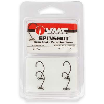 VMC 7119SS Spinshot Drop Shot Hook 2, - black nickel - Gr 2 - 5Stück