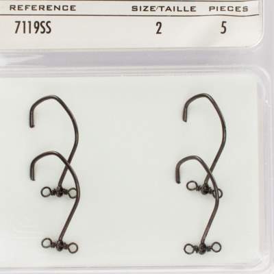VMC 7119SS Spinshot Drop Shot Hook 2 black nickel - Gr 2 - 5Stück