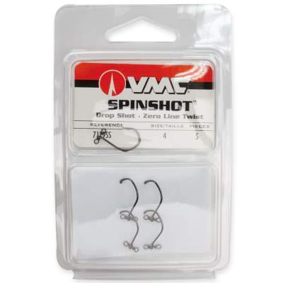 VMC 7119SS Spinshot Drop Shot Hook 4, - black nickel - Gr.4 - 5Stück