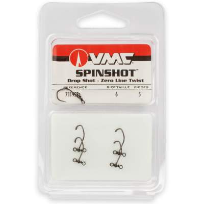 VMC 7119SS Spinshot Drop Shot Hook 6, - black nickel - Gr.6 - 5Stück