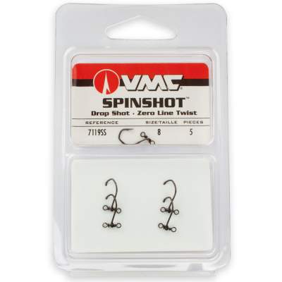 VMC 7119SS Spinshot Drop Shot Hook 8 black nickel - Gr.8 - 5Stück