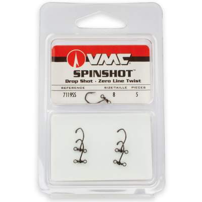 VMC 7119SS Spinshot Drop Shot Hook 8, - black nickel - Gr.8 - 5Stück