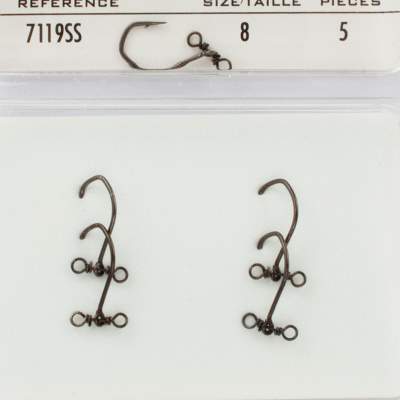 VMC 7119SS Spinshot Drop Shot Hook 8 black nickel - Gr.8 - 5Stück