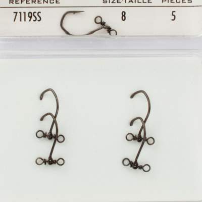 VMC 7119SS Spinshot Drop Shot Hook 8, - black nickel - Gr.8 - 5Stück