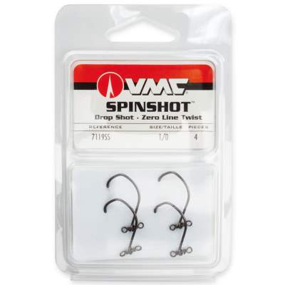 VMC 7119SS Spinshot Drop Shot Hook 1/0 black nickel - Gr 1/0 - 4Stück