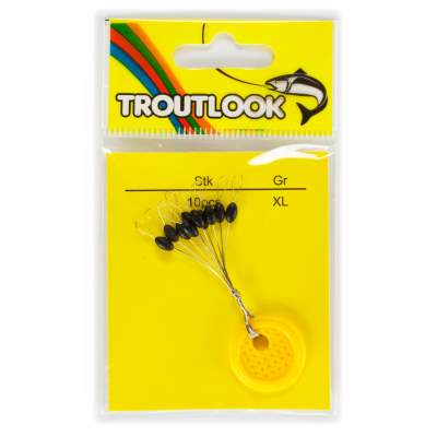 Troutlook Forellen Sbirolino Stopper Olive, Gr. XL - 10 Stück