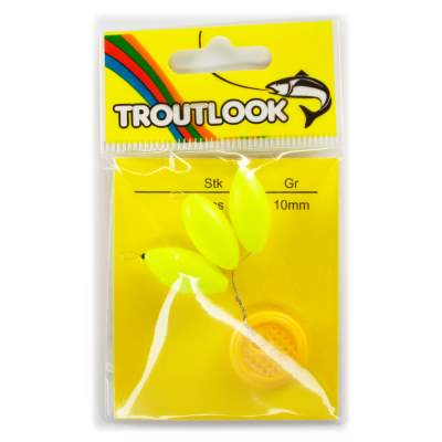 Troutlook Forellen Pilot Spion Pose Rugby 10mm - gelb - 3 Stück