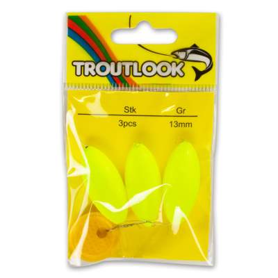 Troutlook Forellen Pilot Spion Pose Rugby 13mm - gelb - 3 Stück