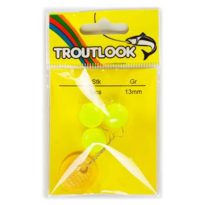 Troutlook Forellen Pilot Spion Pose Ball, 13mm - gelb - 3 Stück