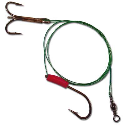 Angel Domäne Köderfischsystem mit Drilling und Einzelhaken 1 50cm - Gr.1 - TK8kg - 3Stück