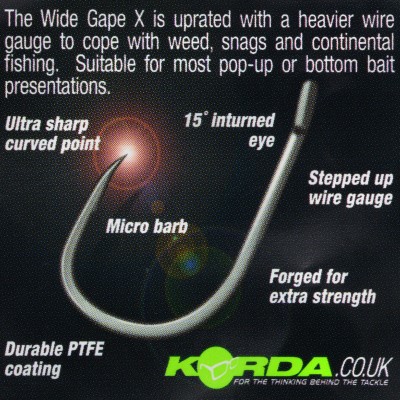 Korda Wide Gape X 6 Gr.6 - 10Stück