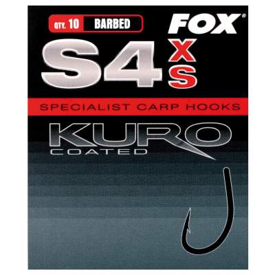 Fox Karpfenhaken S4 XS Kuro Hook Size 2 barbed Gr.2