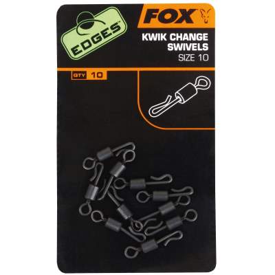 Fox Edges kwik change Swivels Gr. 10 10Stück