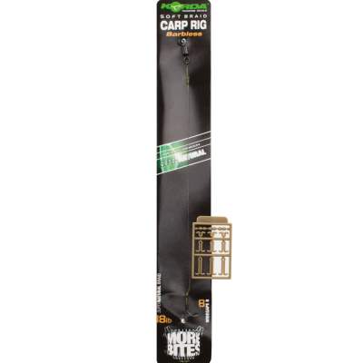 Korda Ready Tied Carp Rig 18lb SuperNatural Wide Gape B Barbless Gr. 6 Gr.6 - TK18lb