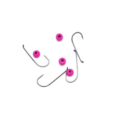 Troutlook Forellen Tungsten Jig spezial Hook 4 Stück - Gr. 6 - 3,8mm - Fluo-Pink