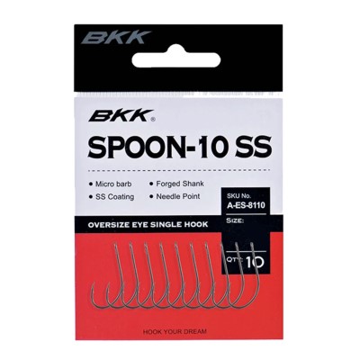 BKK Spoon-10 SS - Einzelhaken Black Nickel - 10Stück - Gr.4#