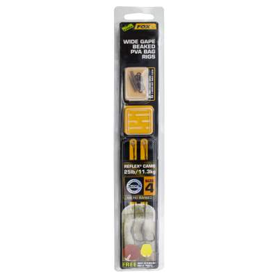 Fox Edges Wide Gape Beaked PVA Bags - Karpfenhaken Gr.4 - TK25lbs - 2Stück