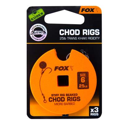 Fox Edges Stiff Chod Rig Standard, - Gr.6 - TK25lbs - 3Stück