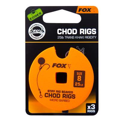 Fox Edges Stiff Chod Rig Standard Pop-Up Rig - Gr.8 - TK25lbs - 3Stück