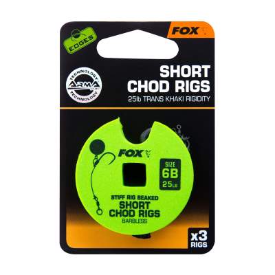 Fox Edges Stiff Short Chod Rig (Barbless) - Pop-Up Rig - Gr.6 - TK25lbs - 3Stück