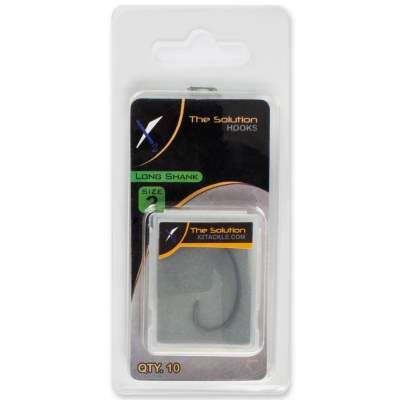 The Solution Long Shank Hook Gr. 2 Karpfen und Boiliehaken Gr.2 - 10Stück