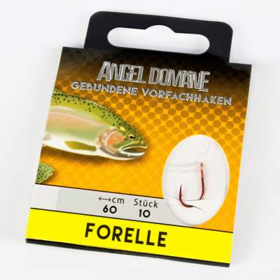 Angel Domäne Gebundene Vorfachhaken Forelle Gr. 10, 60cm - Gr.10 - 0,14mm - 10Stück