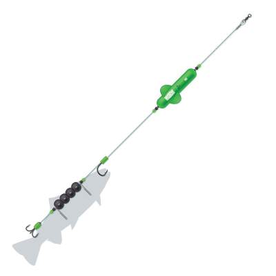 MADCAT Screaming Profi River Rig Dead Bait - Wallervorfach 40g - Gr.2/0 + 8/0 - Gr.M - TK100lb
