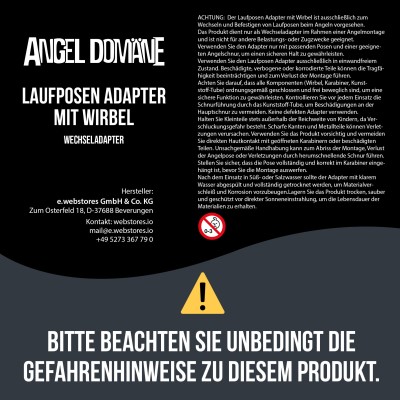 Angel Domäne Laufposen Adapter mit Wirbel L