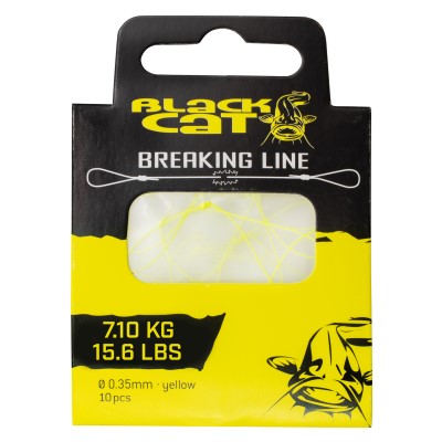 Black Cat Breaking Line Reißleine 0,15m - 0,35mm - 7,1kg - gelb - 10Stück