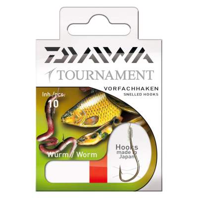 Daiwa Tournament Wurmhaken Gr. 6 60cm - Gr.6 - 0,3mm - 10Stück