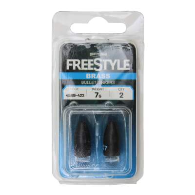 Spro Freestyle Brass Bullet Sinker Bullet Weights 7g - Schwarz - 2 Stück